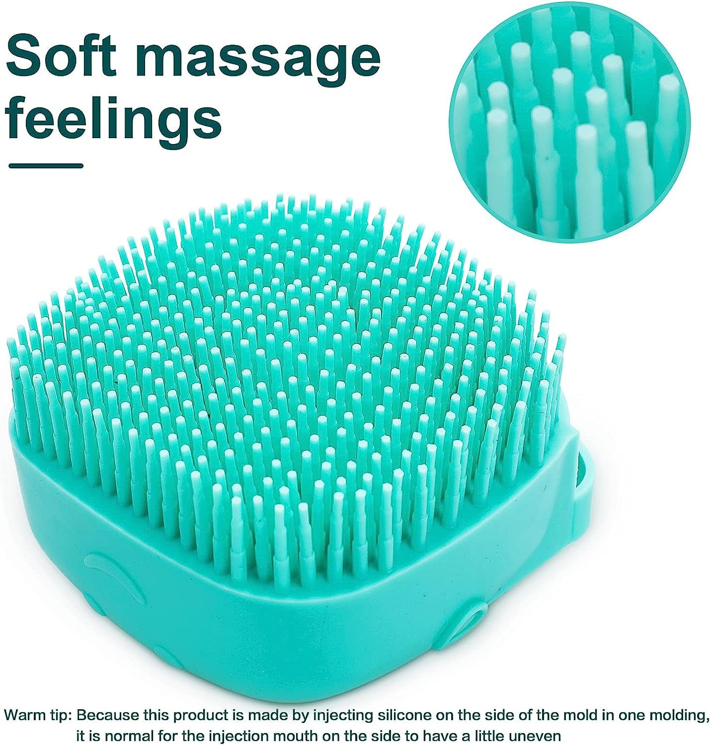 Pet Bath Brush Dog Shampoo Dispenser Dog Bath Brush Scrubber (Blue) | Soft Silicone Dog Cat Grooming Brush with Shampoo Dispenser for Gentle Massage Deep Cleaning and Bathing Cat Dogs and Puppies